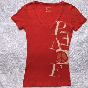 American Eagle Sz XS Peace Shirt GUC